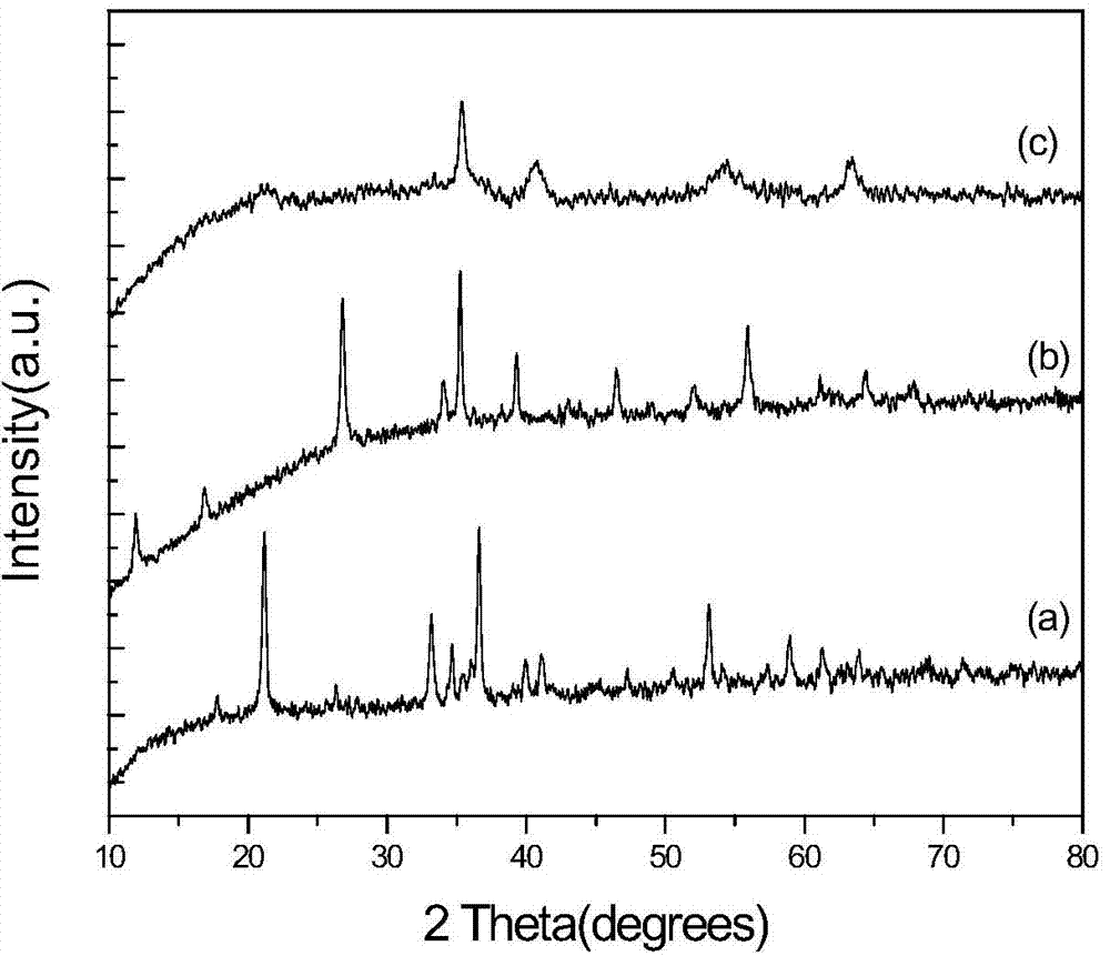 Preparation and application of different-crystal-phase FeOOH nanometer materials