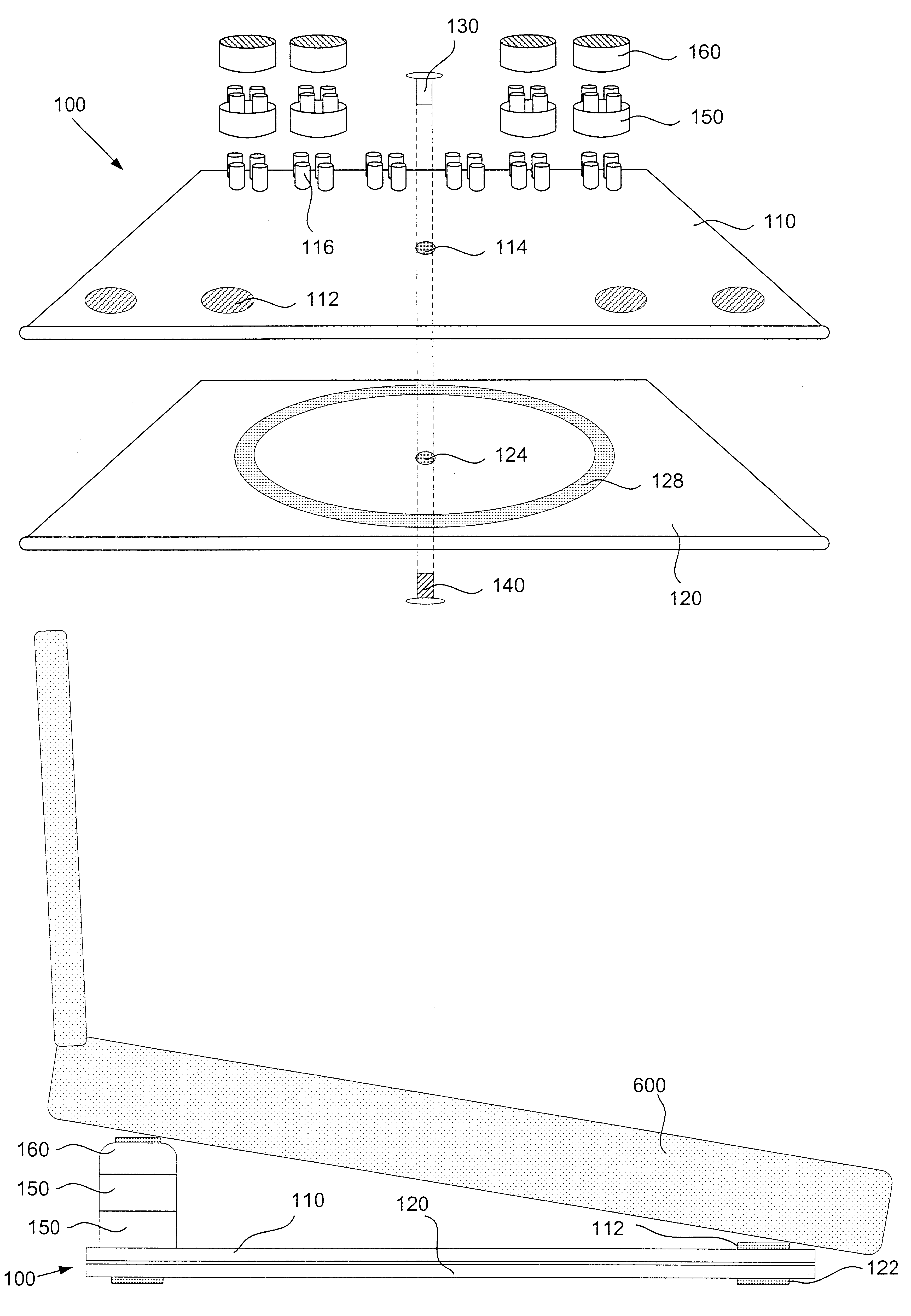 Heat dissipating laptop computer stand with adjustable tilt