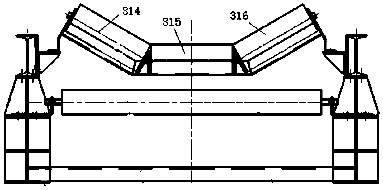 Belt conveying system and tunneling equipment with same