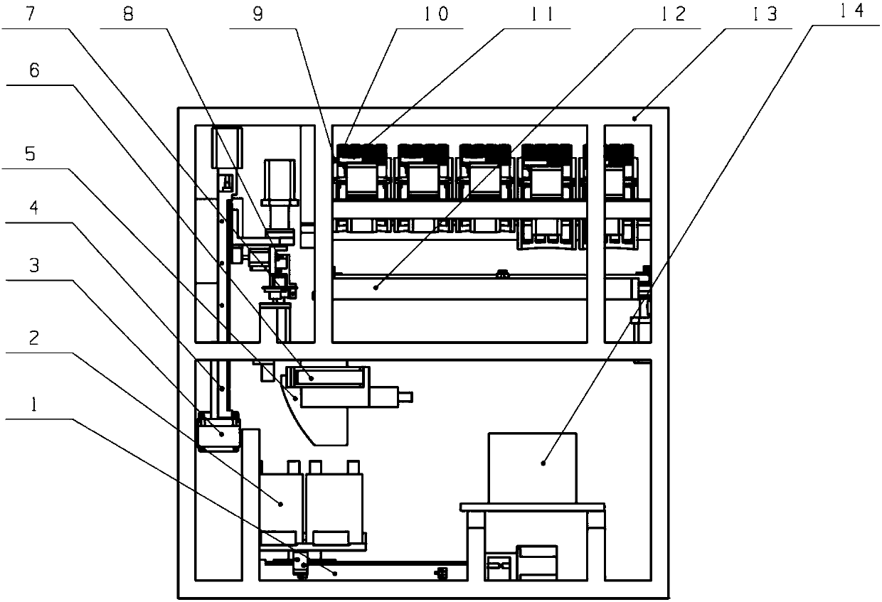 An automatic test tube coding device