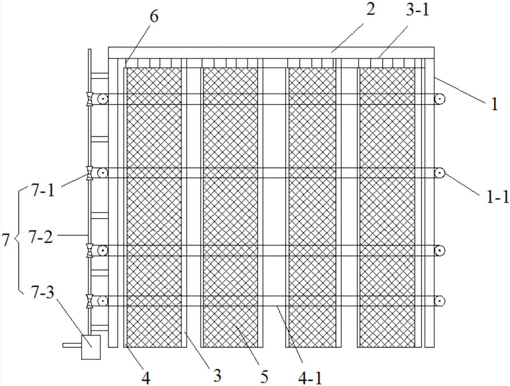 Adjustable windproof net for orchard