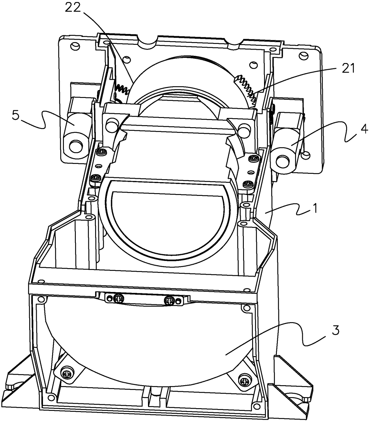 Lens used for short-focus projection machine