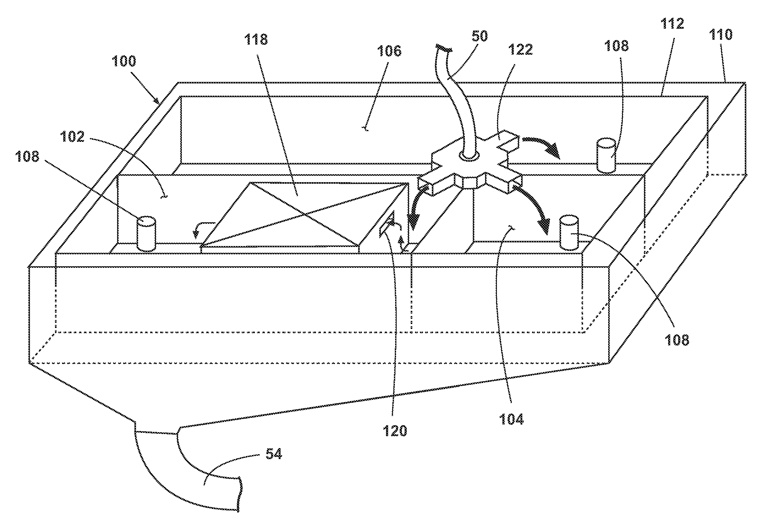 Household cleaning appliance with a single water flow path for both non-bulk and bulk dispensing