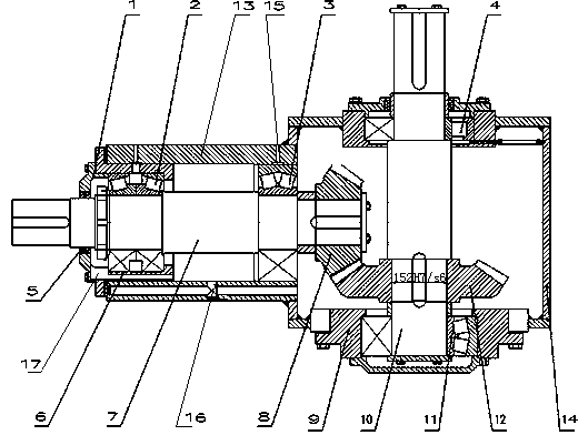 Gear box for petroleum drilling rotary table