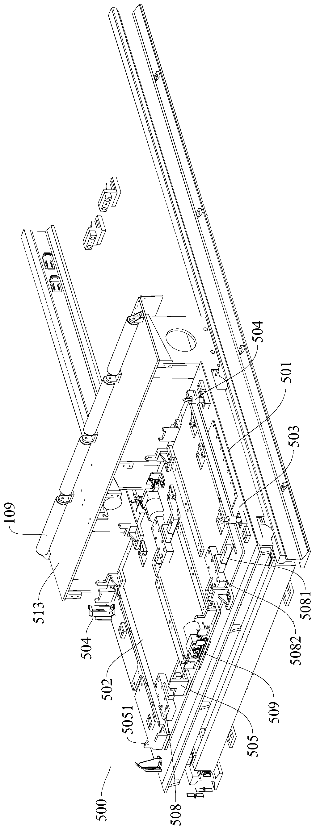 Power battery replacing moving device