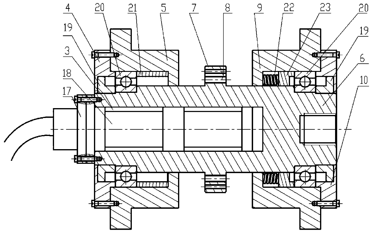 A spindle built-in online dynamic balancing device test bench