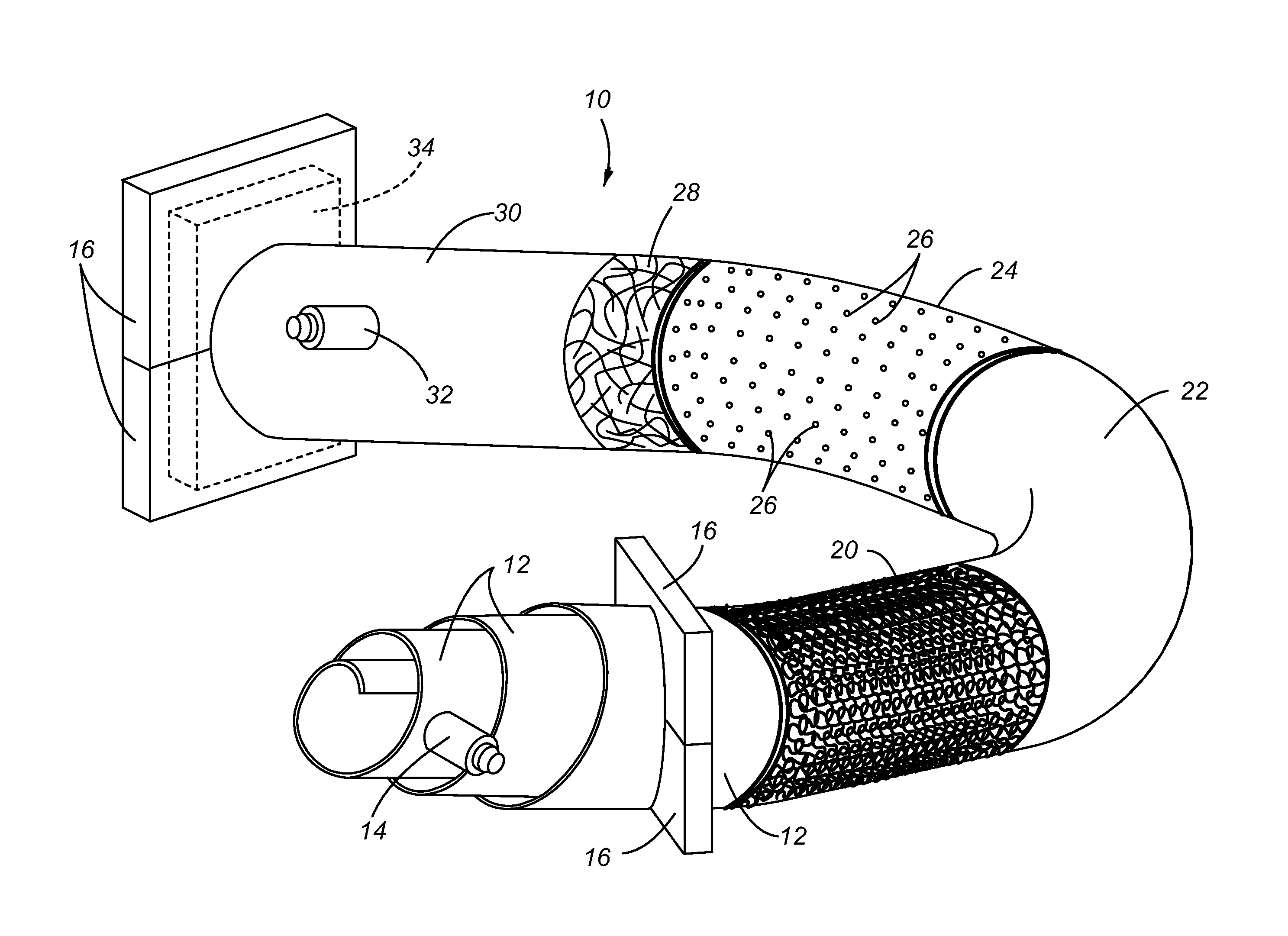 Conductive mesh for composite tube for fluid delivery system