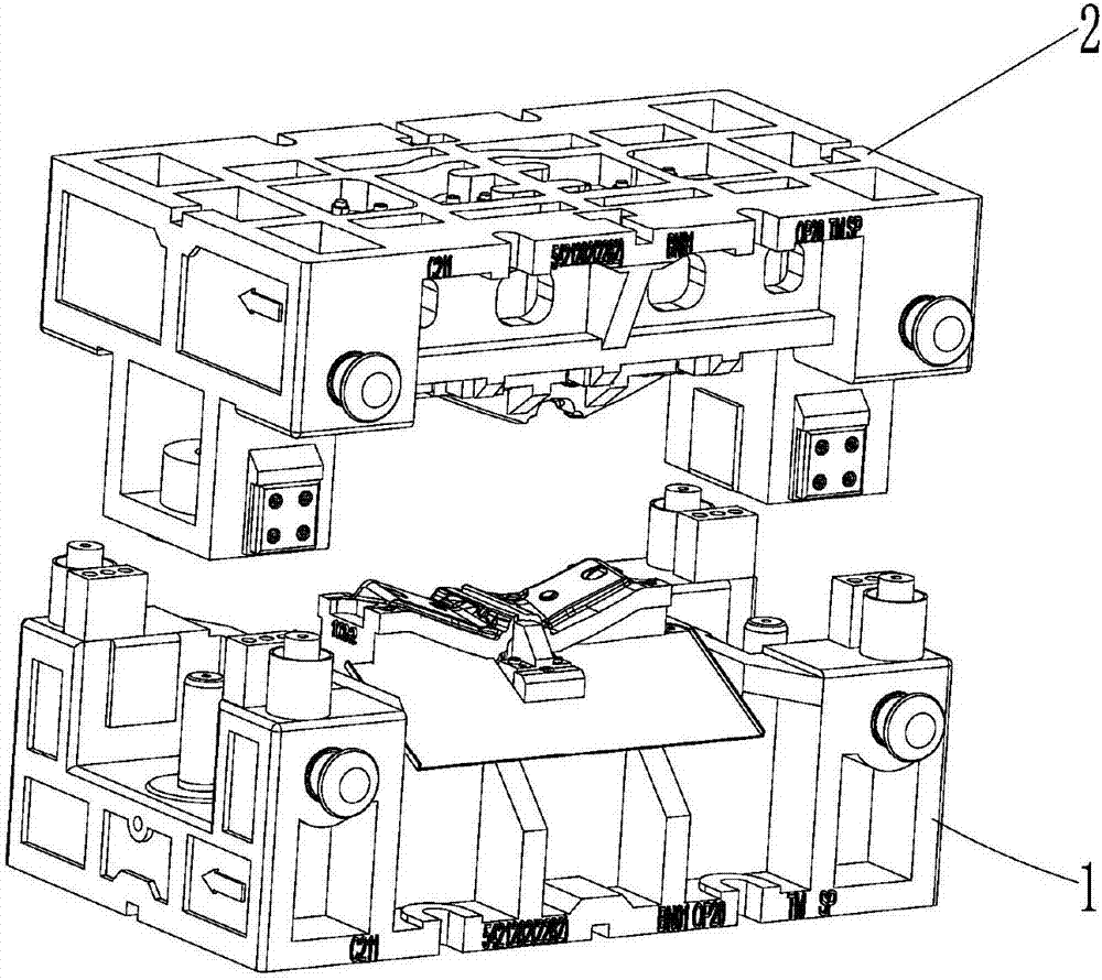 Automotive reinforced part trimming die