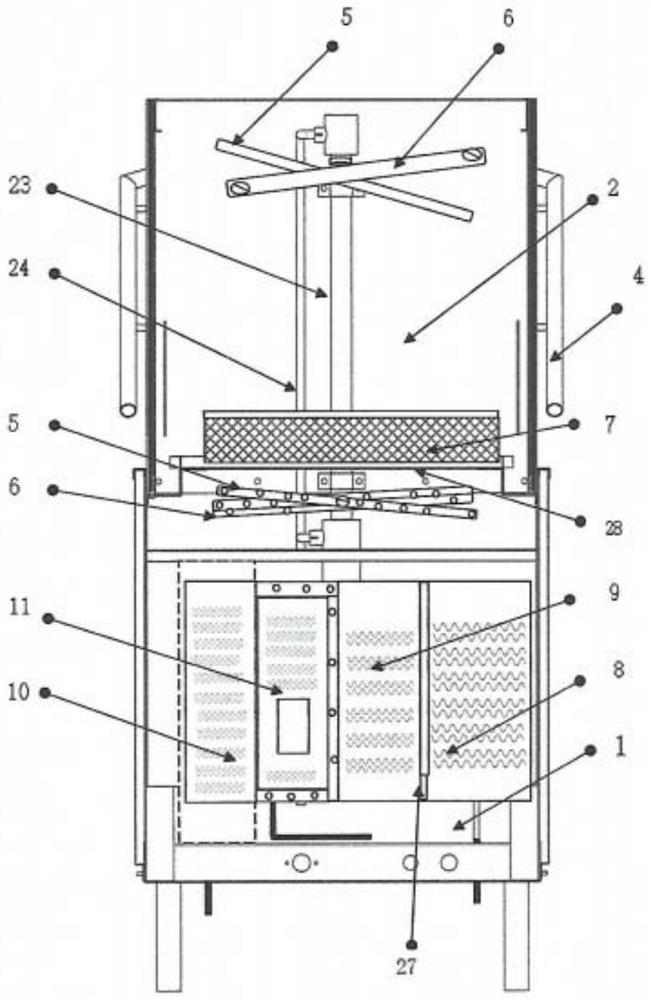 Novel energy-saving and environment-friendly lifting type dish washing equipment