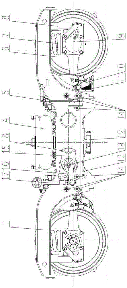 Large axle load rail vehicle bogie