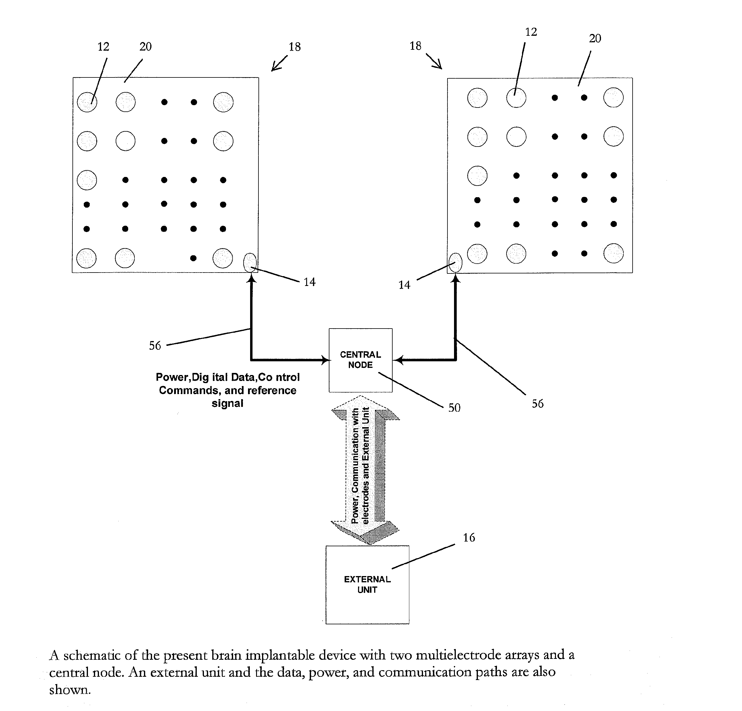 Fault-tolerant multielectrode array for brain implantable device