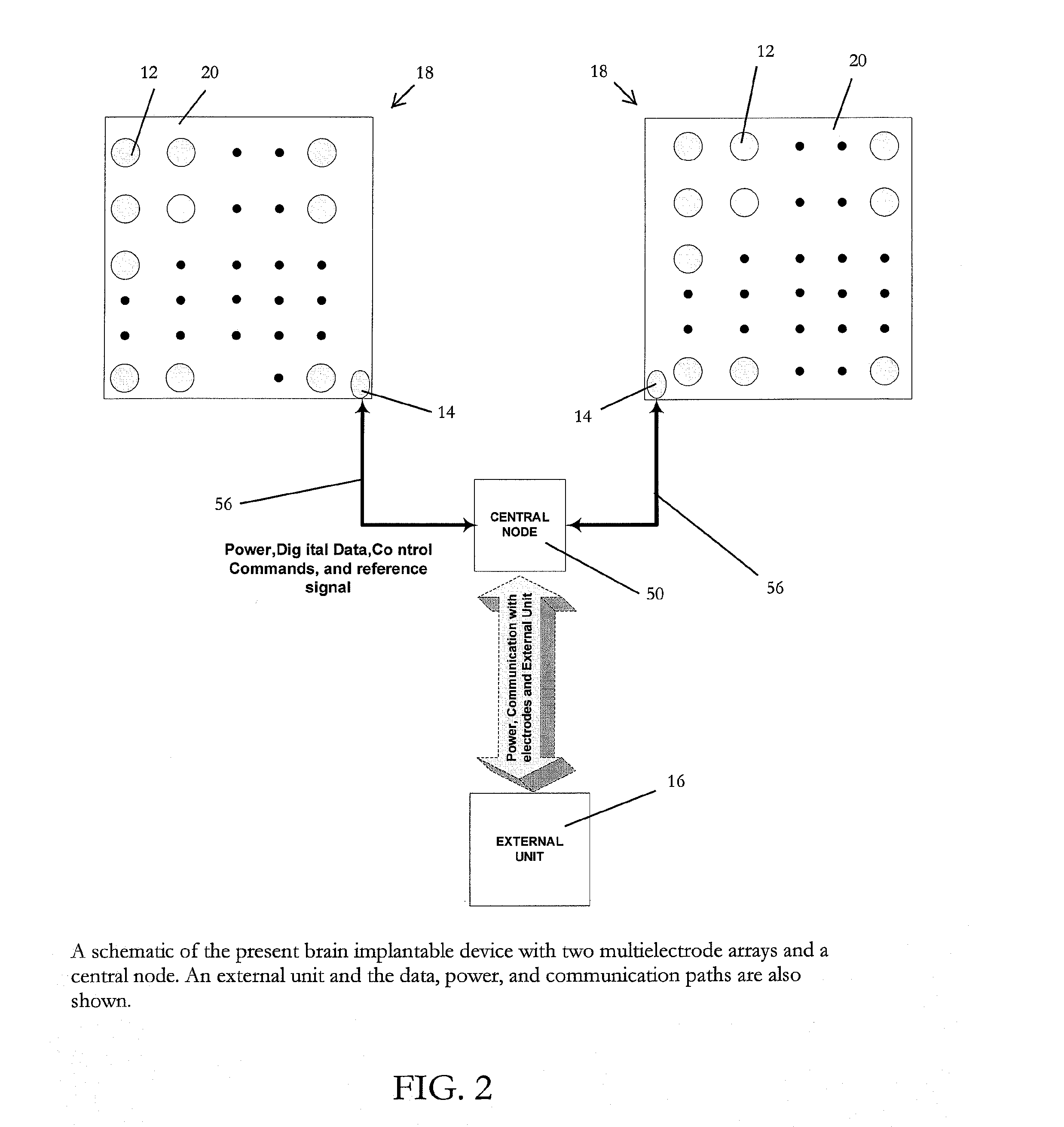 Fault-tolerant multielectrode array for brain implantable device