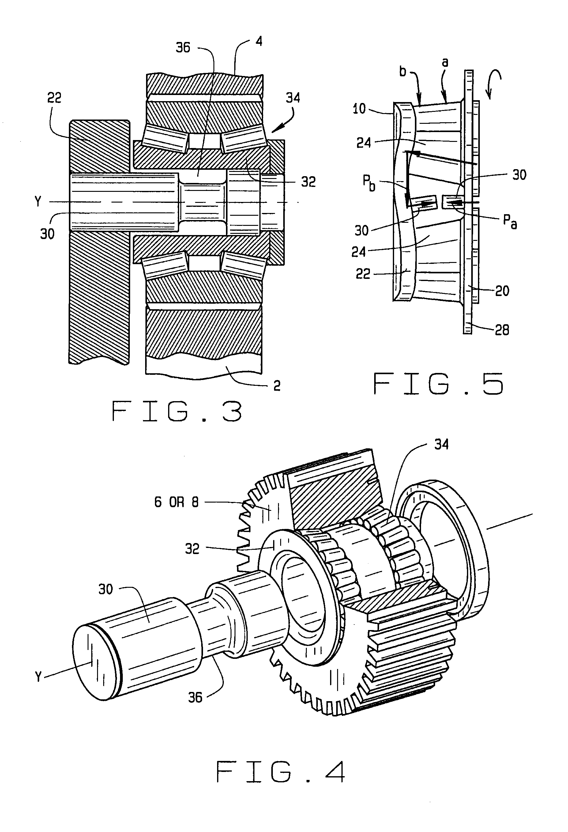 Epicyclic gear system having two arrays of pinions mounted on flexpins with compensation for carrier distortion