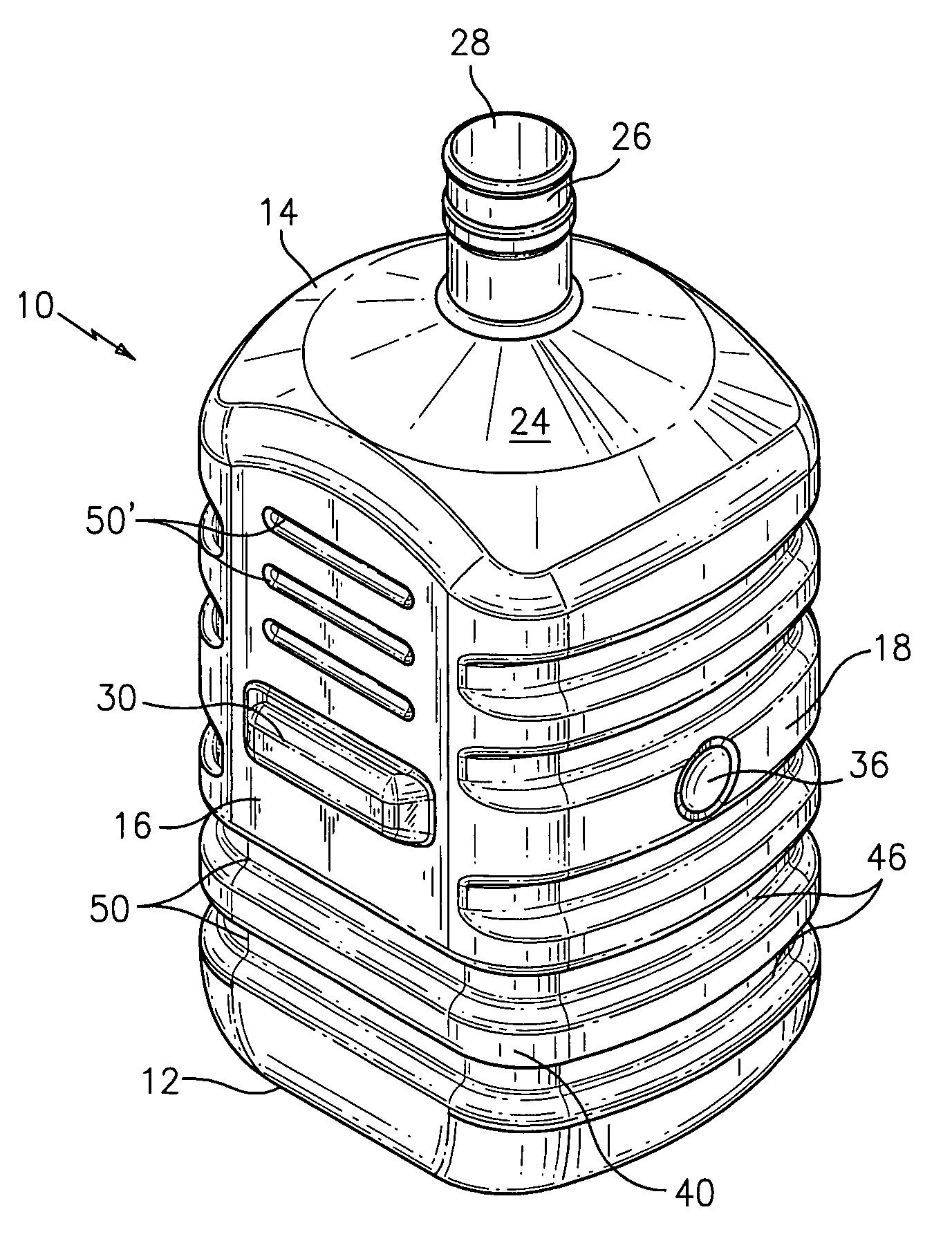 Stackable plastic container