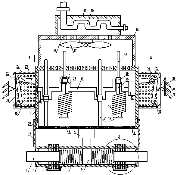 A propulsion device of an underwater biomimetic robot