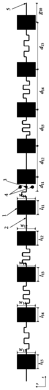 A Low Sidelobe Level Series-fed Microstrip Antenna with Non-uniform Element Spacing