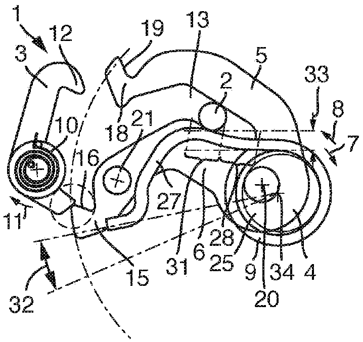 Safety device for motor vehicle having rotary latch and ejection spring