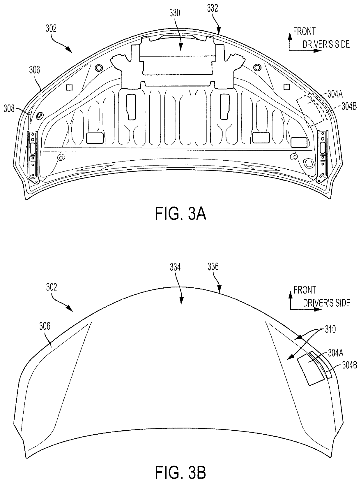 Adhesive hood reinforcement for pedestrian protection