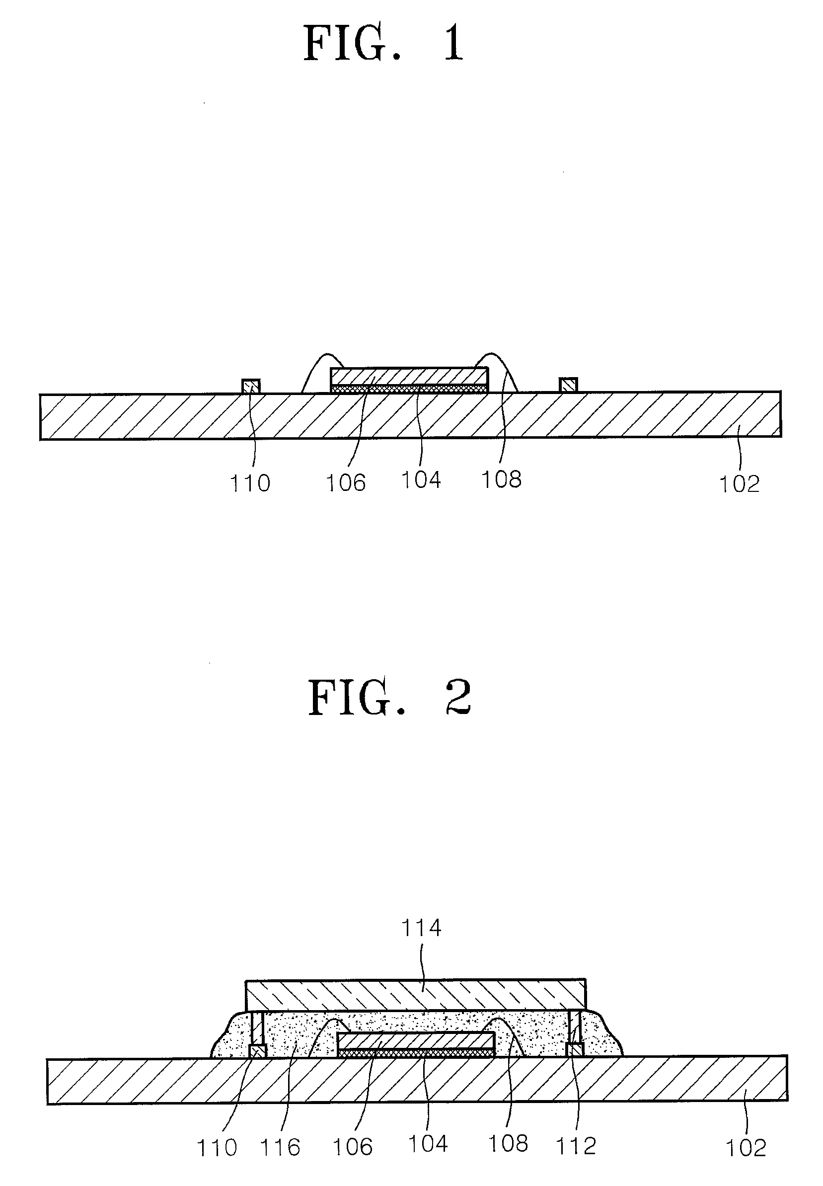 Vertical stack type multi-chip package having improved grounding performance and lower semiconductor chip reliability