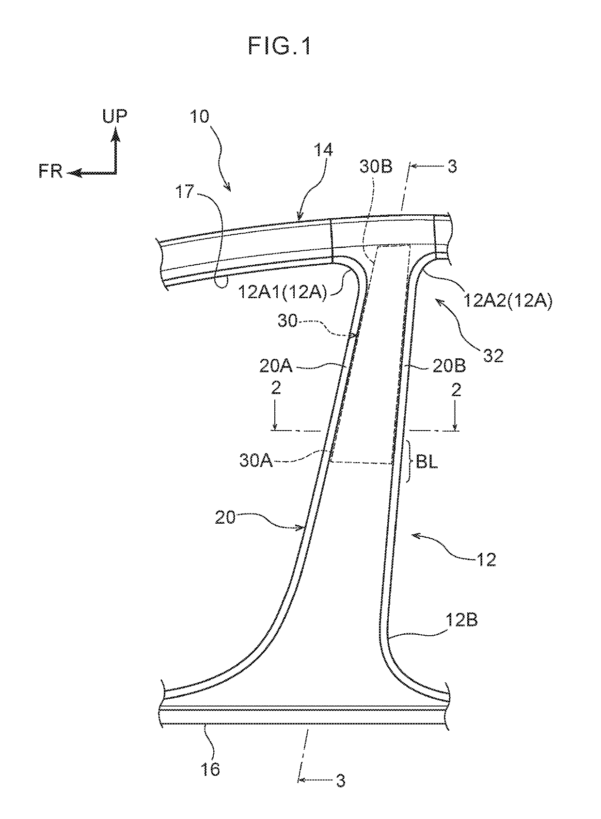 Vehicle side section structure