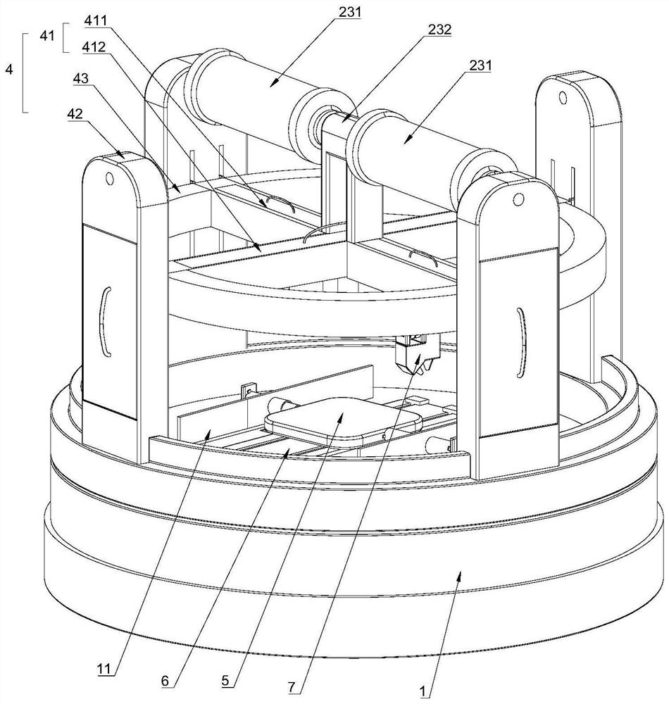 Space thin-wall part material increasing and decreasing multi-station synchronous machining method and device