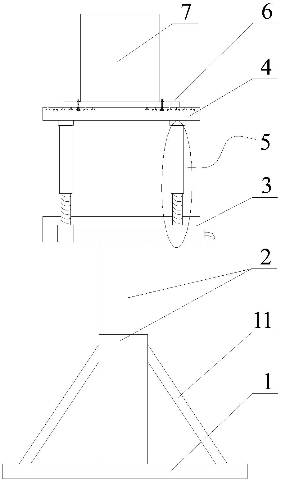 Concentricity measuring instrument stabilizing bracket