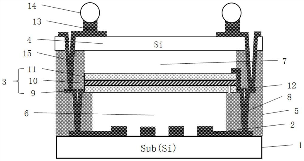 Hybrid stacked filter chip and manufacturing process thereof