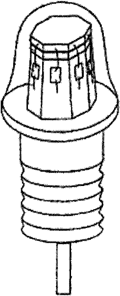 Space omnidirectional light-emitting diode (LED)