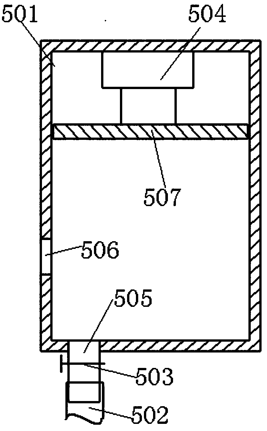 Sampling detecting device for biological pesticide particles and based on bacillus subtilis