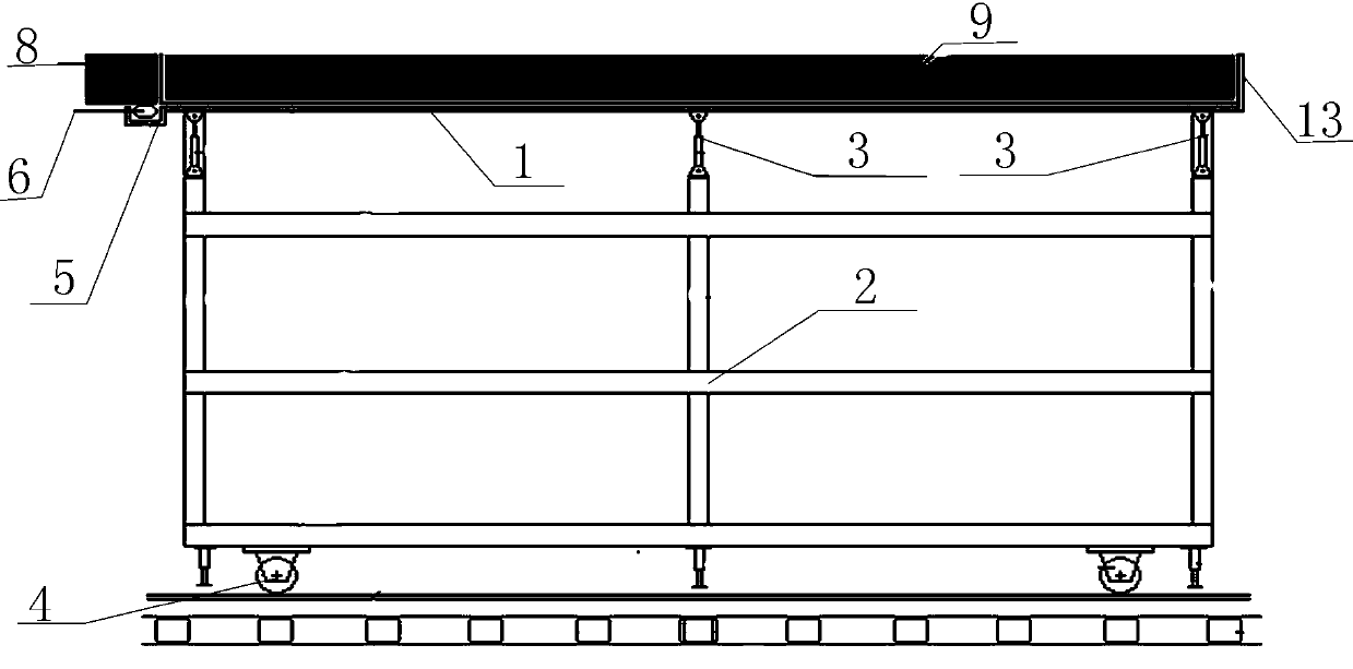 Flexible lap template assembly for lining trolley and flexible lap construction method thereof