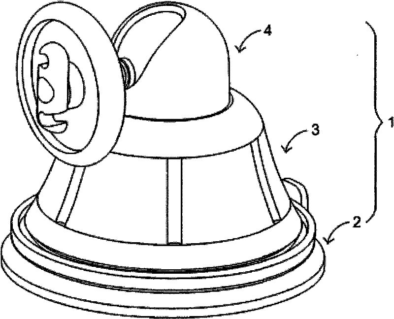 Sucker assembly and fixing device comprising same