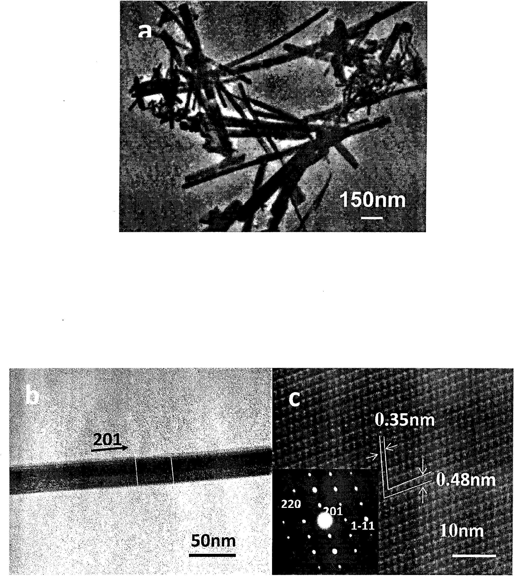 Method for preparing bismuth sulfide nano-rod crystalline material