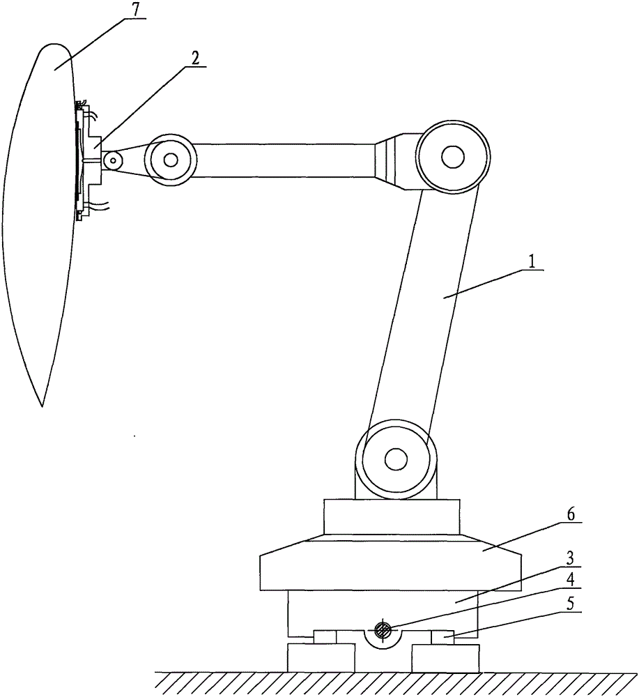 Automatic polishing robot device for large-sized workpiece