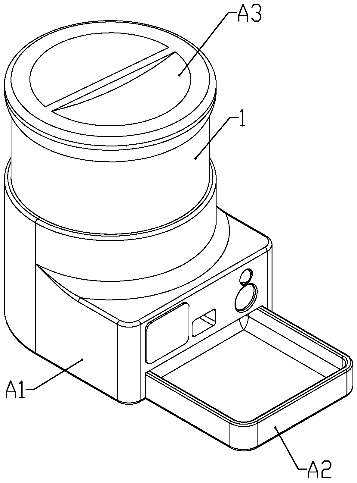 A household pet feeder