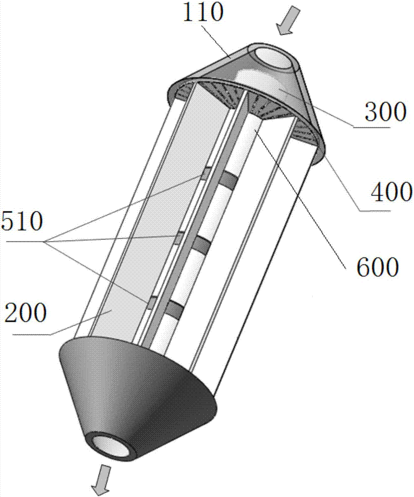 Acoustic wave agglomeration chamber for PM2.5 particulate matters in industrial flue gas and emission reducing device thereof