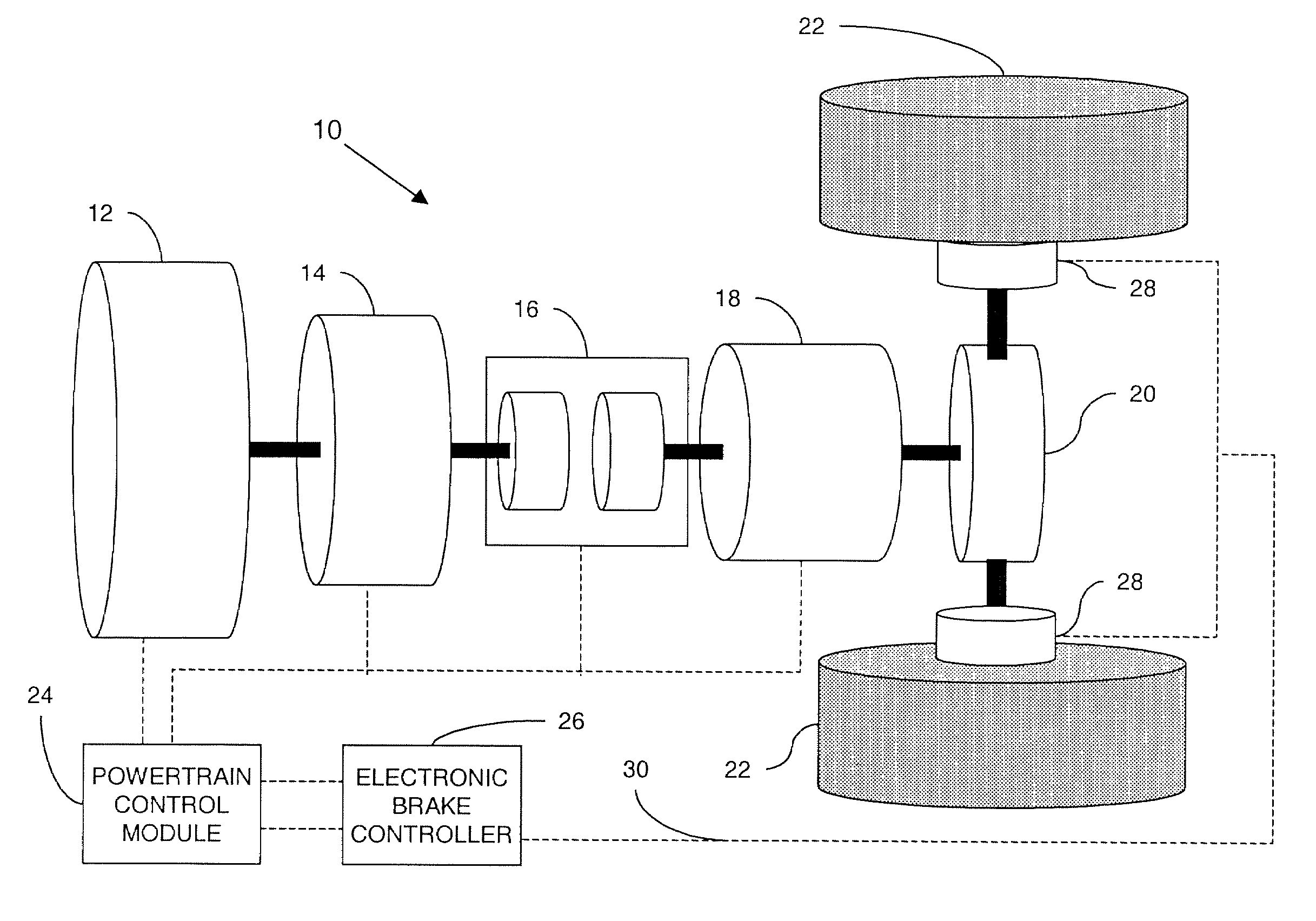 Hill holding brake system for hybrid electric vehicles