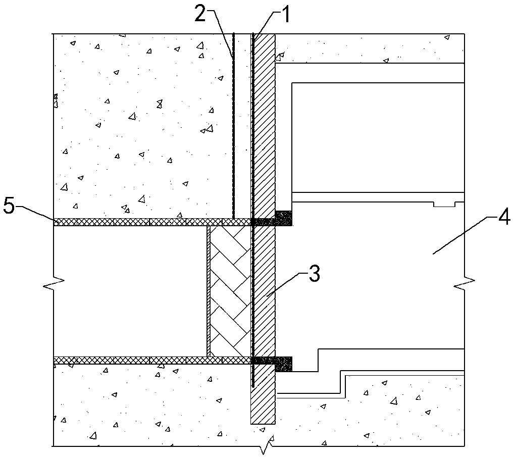 Frozen wall enclosure structure in portal ring beam construction and construction method thereof