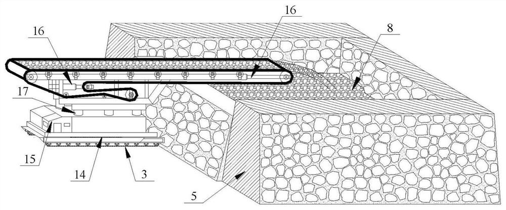 Method for full roof-contacted filling of gangue in well mining goaf