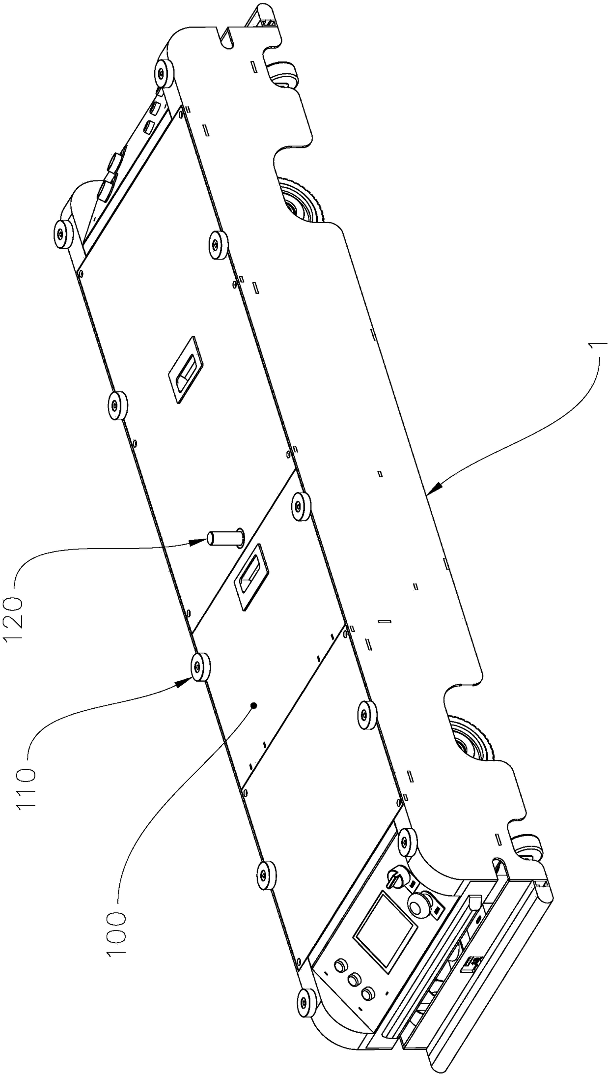 Two-way translation material conveying robot, material conveying system and walking control method of material conveying robot