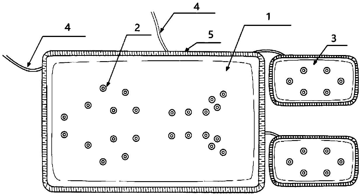 A low-frequency electromagnetic physiotherapy integrated pad that simultaneously regulates the cervical spine, shoulder circumference and lumbar spine