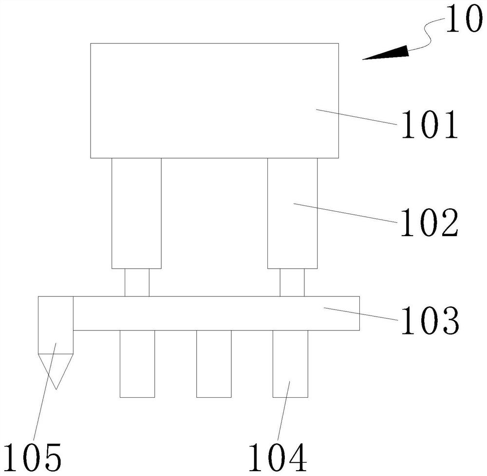 A punching device for connecting piece of cable bridge