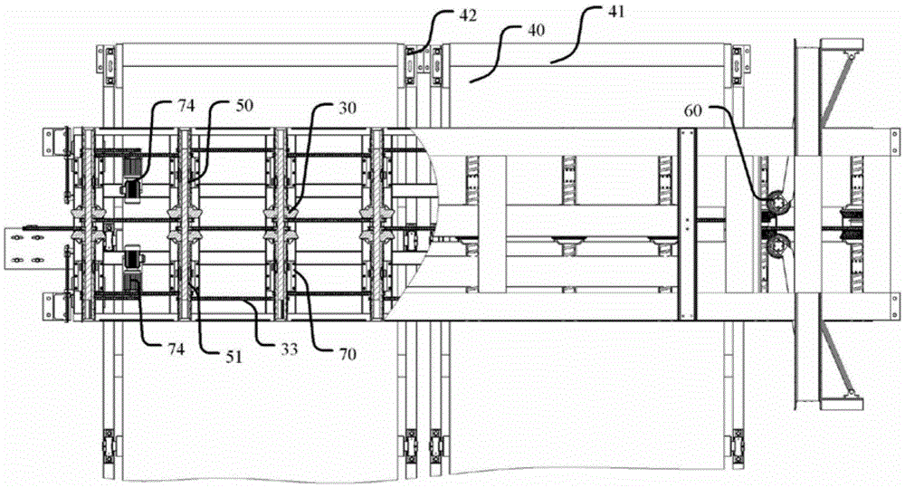 A scrap collection device used in a log processing line