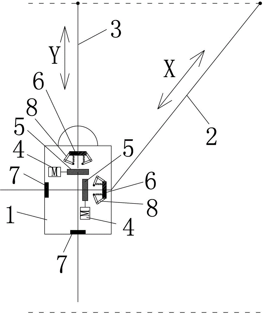 X-Y both-way unmanned remote control climbing robot