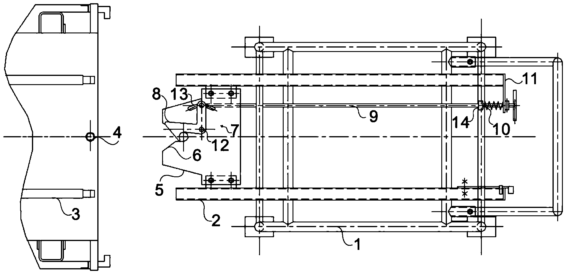 Locking device of sterilization cabinet truck