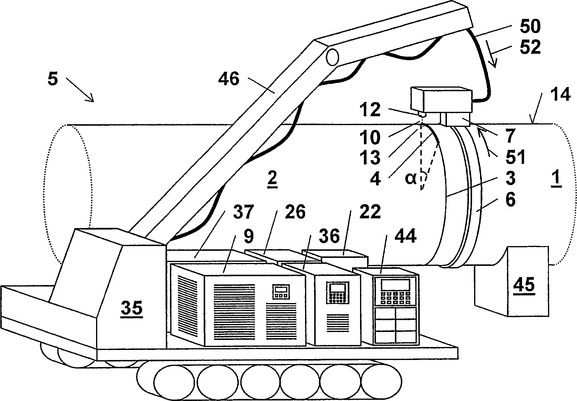 Orbital welding device for pipeline construction