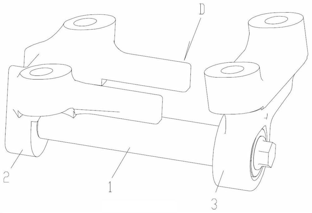 Hanging device, brake clamp unit adopting same and hanging connection method