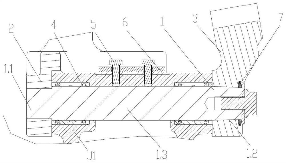 Hanging device, brake clamp unit adopting same and hanging connection method