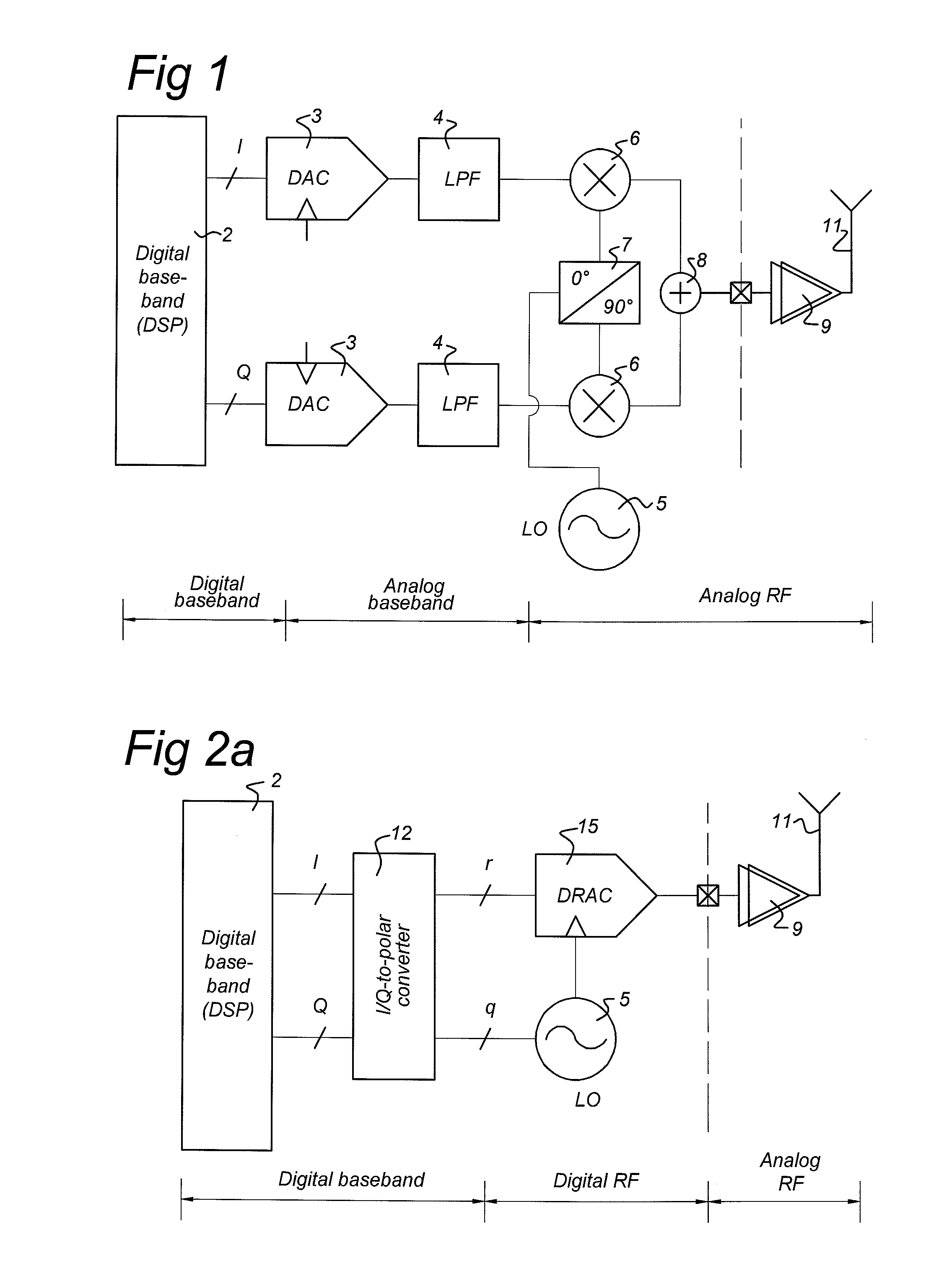 Digital power amplifier with i/q combination