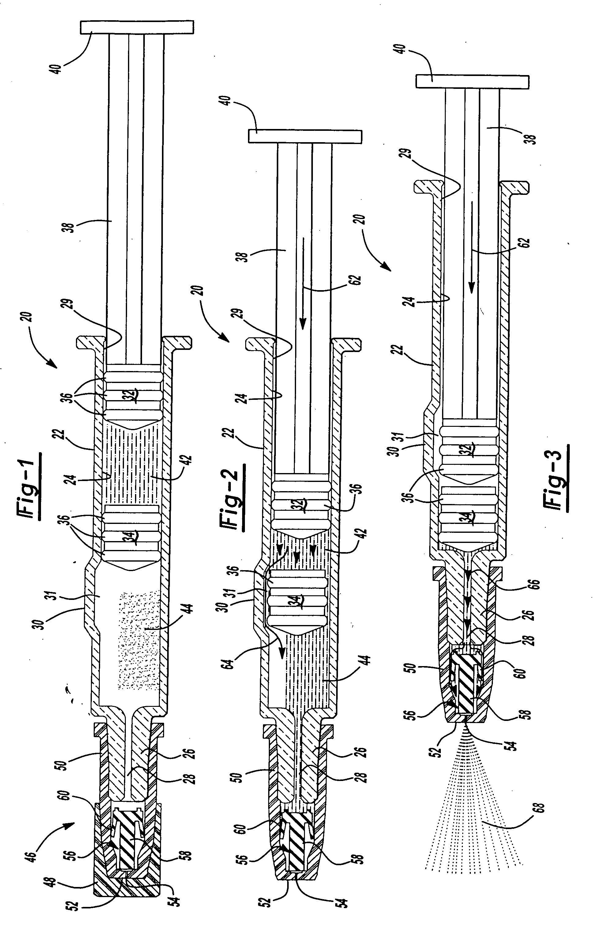 Spray device and method