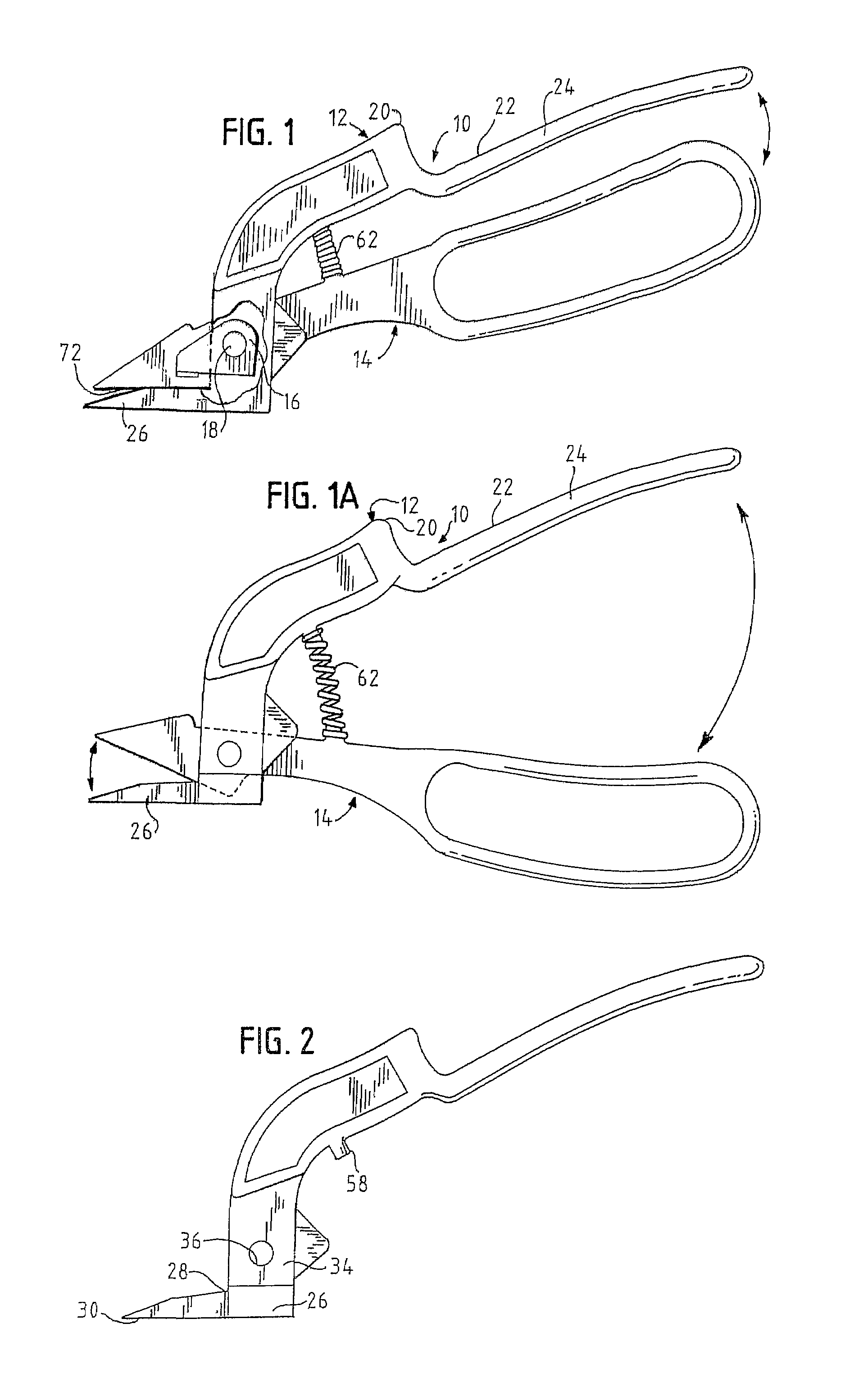 Cutting tool for a strap